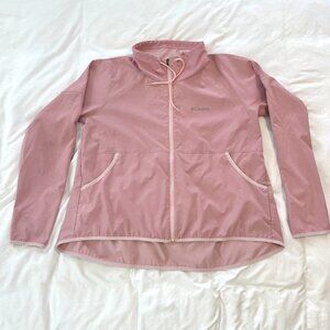 Columbia Pink High-Neck Swing Windbreaker Coat XL